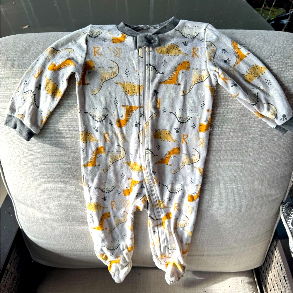Chick Pea, Dinosaur, Long Sleeve, Footie Sleeper, Size 6-9 Months